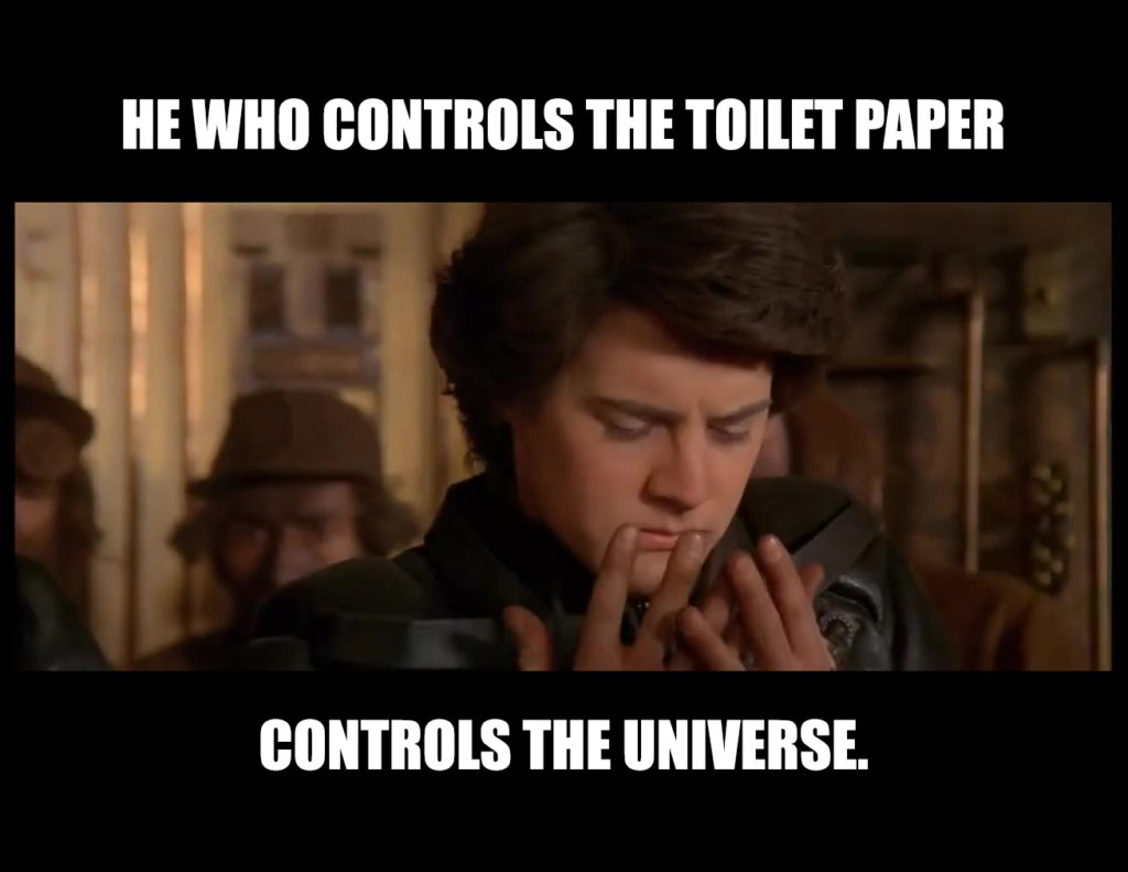 He who controls the toilet paper controls the universe, par Benoit Gerbet.